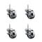Service Caster 3 Inch Semi Steel Wheel Swivel 58 Inch Threaded Stem Caster Set with Brake SCC SCC-TS20S314-SSS-TLB-58212-4 - alternate 1